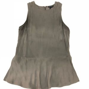 Sleeveless Silk Theory Blouse